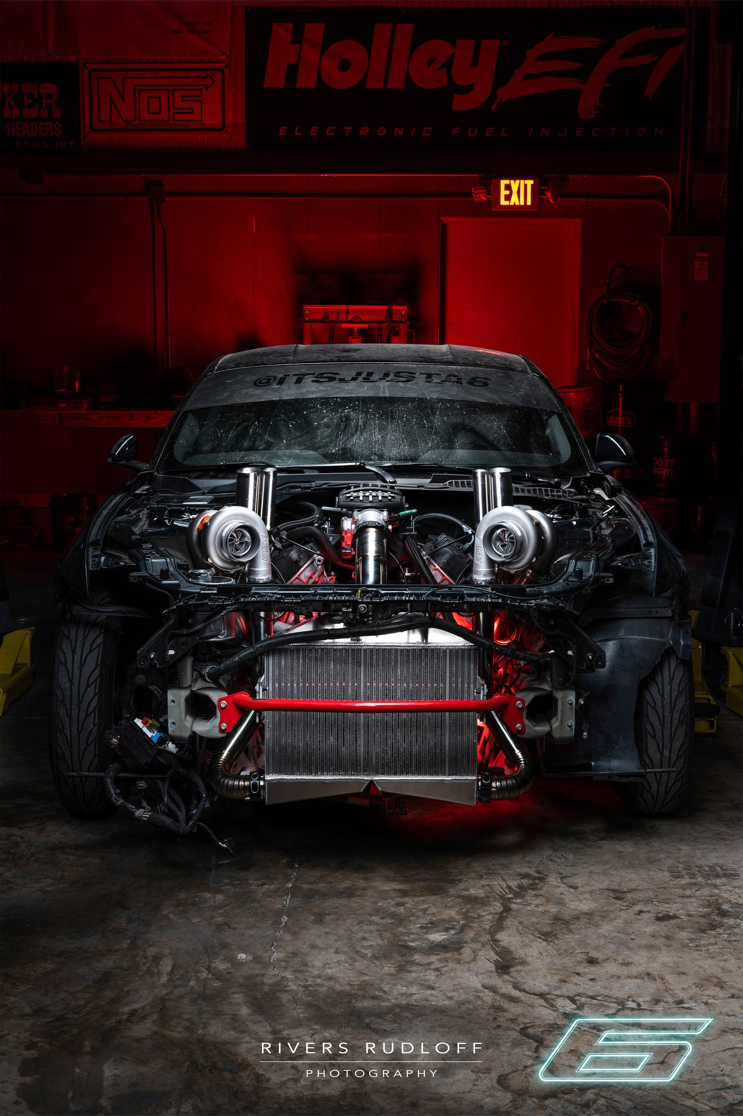 ITSJUSTA6 Black Car Light Painting Poster Poster (2x3)